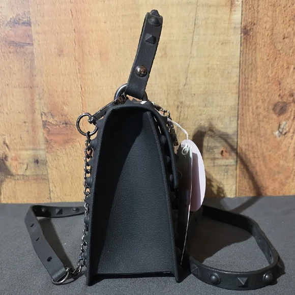 Black Studded Crossbody Bag - Picture 7 of 11